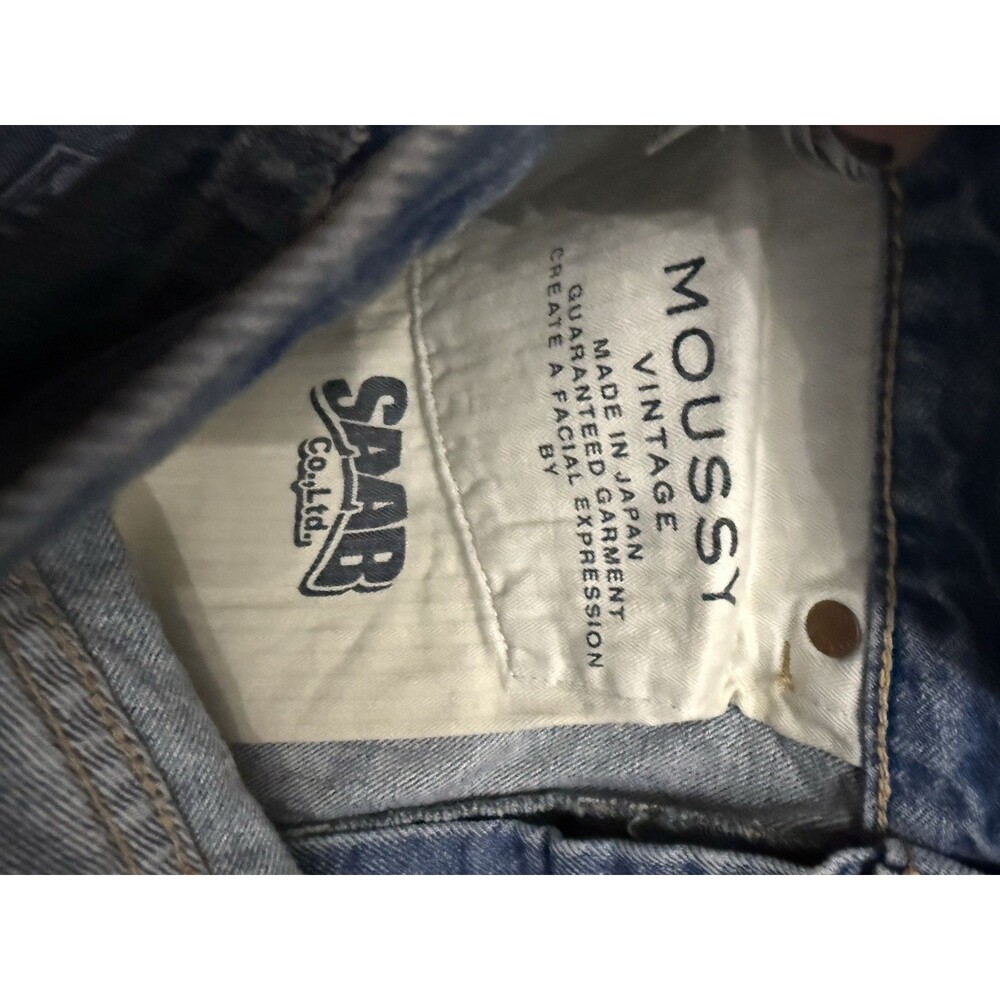 Moussy Light Blue Distressed High-Rise Jean Shorts - Picture 4 of 9